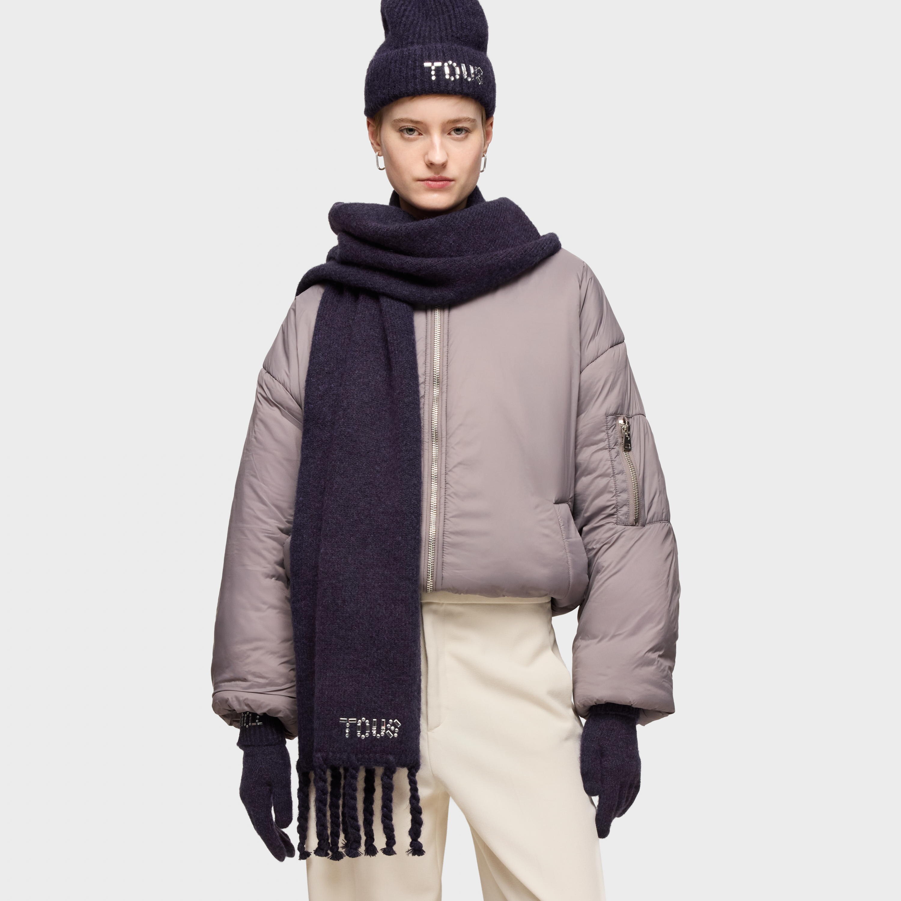 Navy blue Beanie hat TOUS Crystal