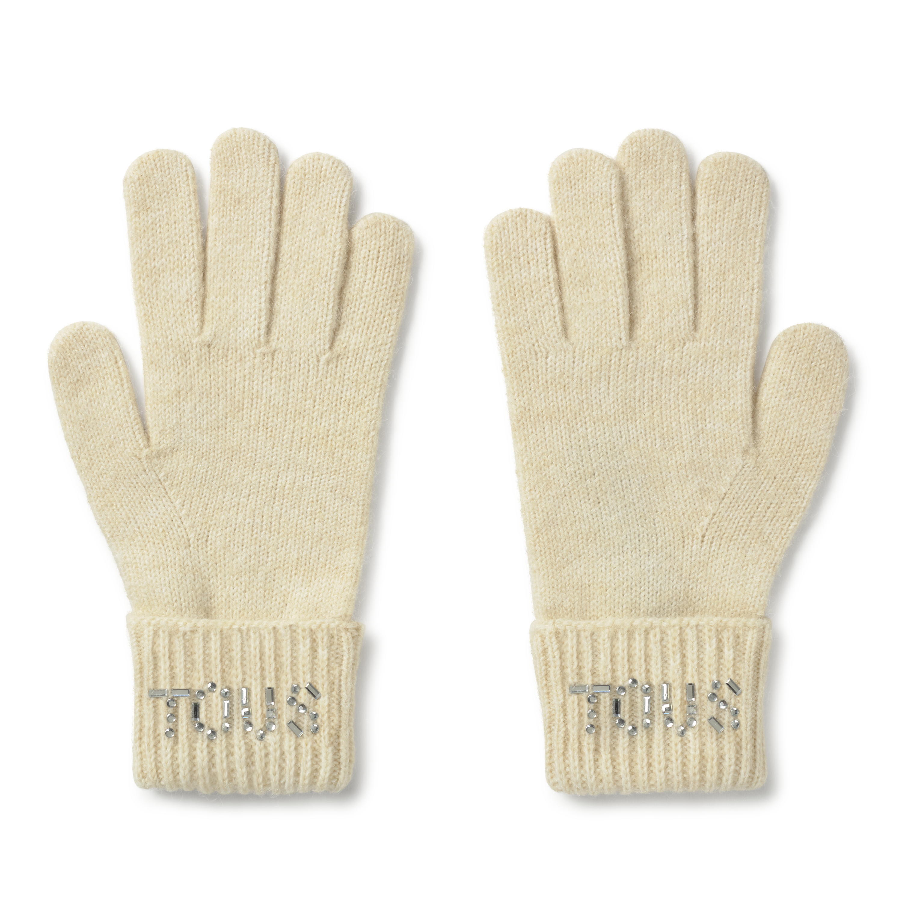 Beige Gloves TOUS Crystal