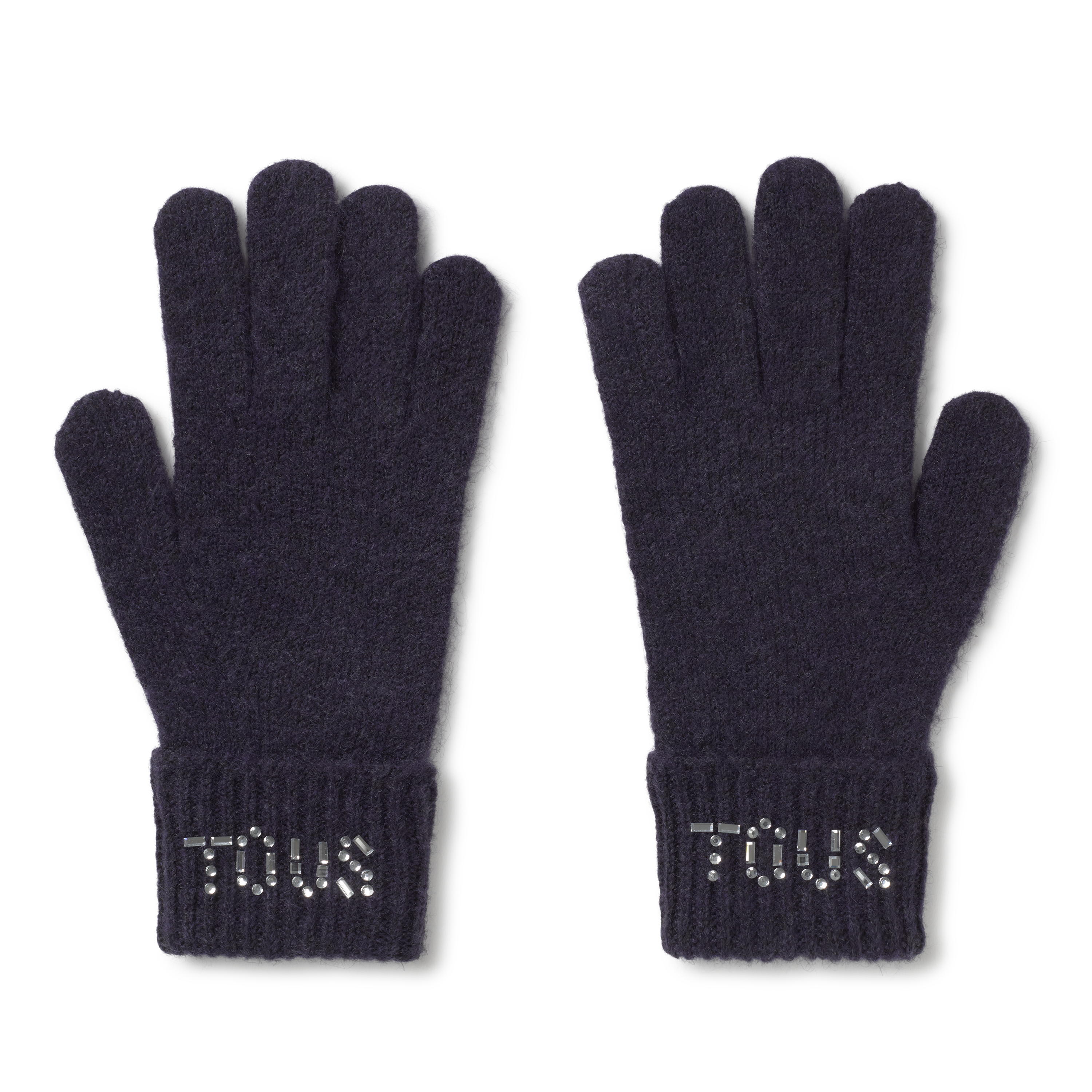 Navy blue gloves TOUS Crystal