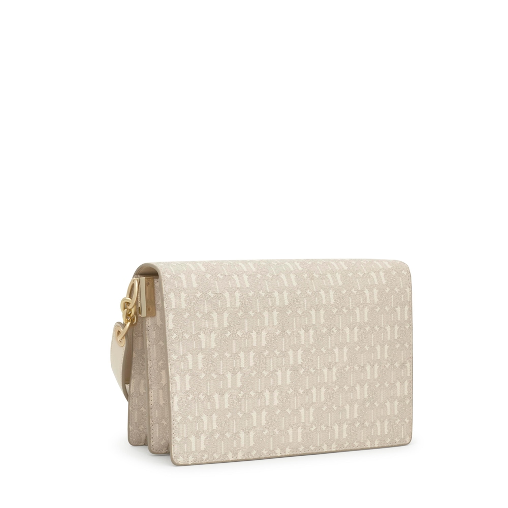 Bandolera mediana beige Audree TOUS Buckles Silhouette Bandolera mediana beige Audree TOUS Buckles Silhouette