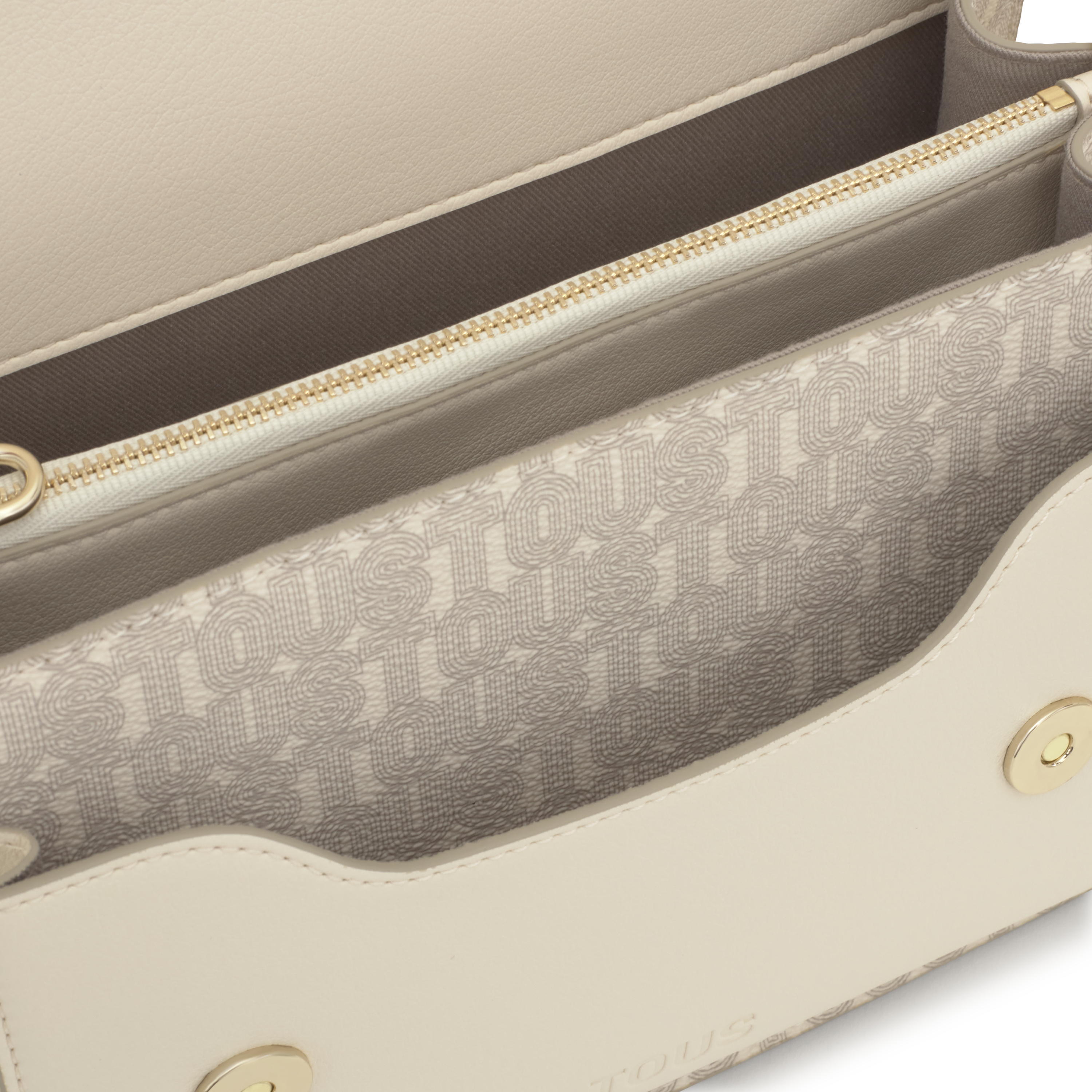 Medium beige Crossbody bag Audree TOUS Buckles Silhouette