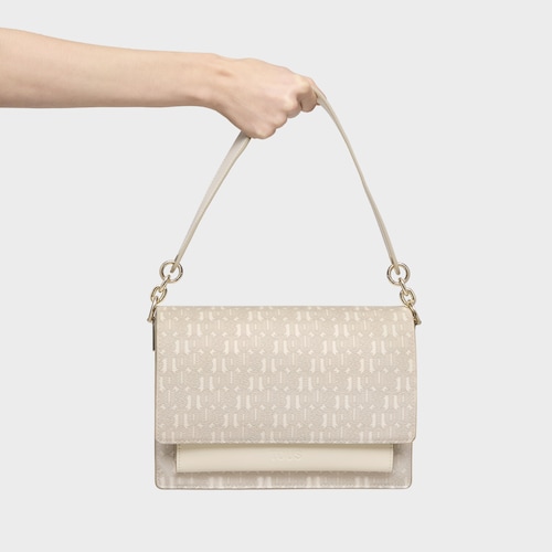 Bandolera mediana beige Audree TOUS Buckles Silhouette