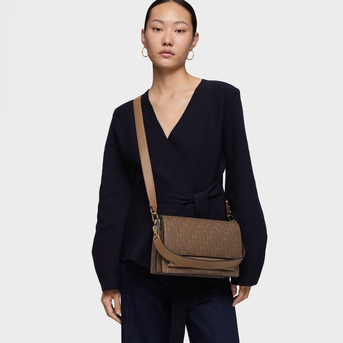 Medium earth-colored Crossbody bag Audree TOUS Buckles Silhouette