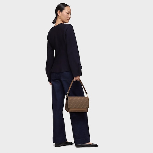 Bandolera mediana tierra Audree TOUS Buckles Silhouette