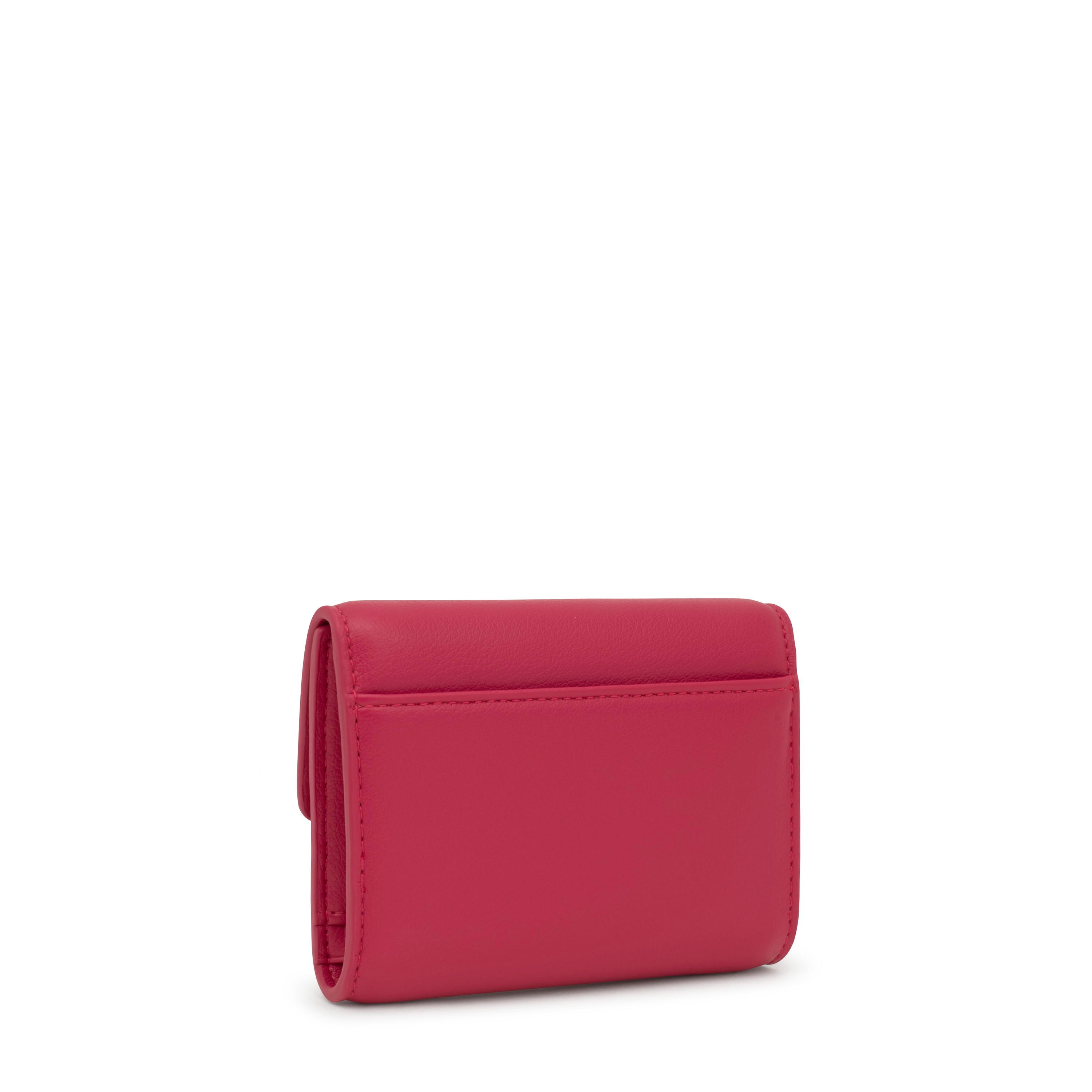 ★TOUT Y EST★ Kirsch Pocket Logo Wallet Pink FKQSAXA521M Fuchsia Pocket Wallet TOUS Bloom | TOUS