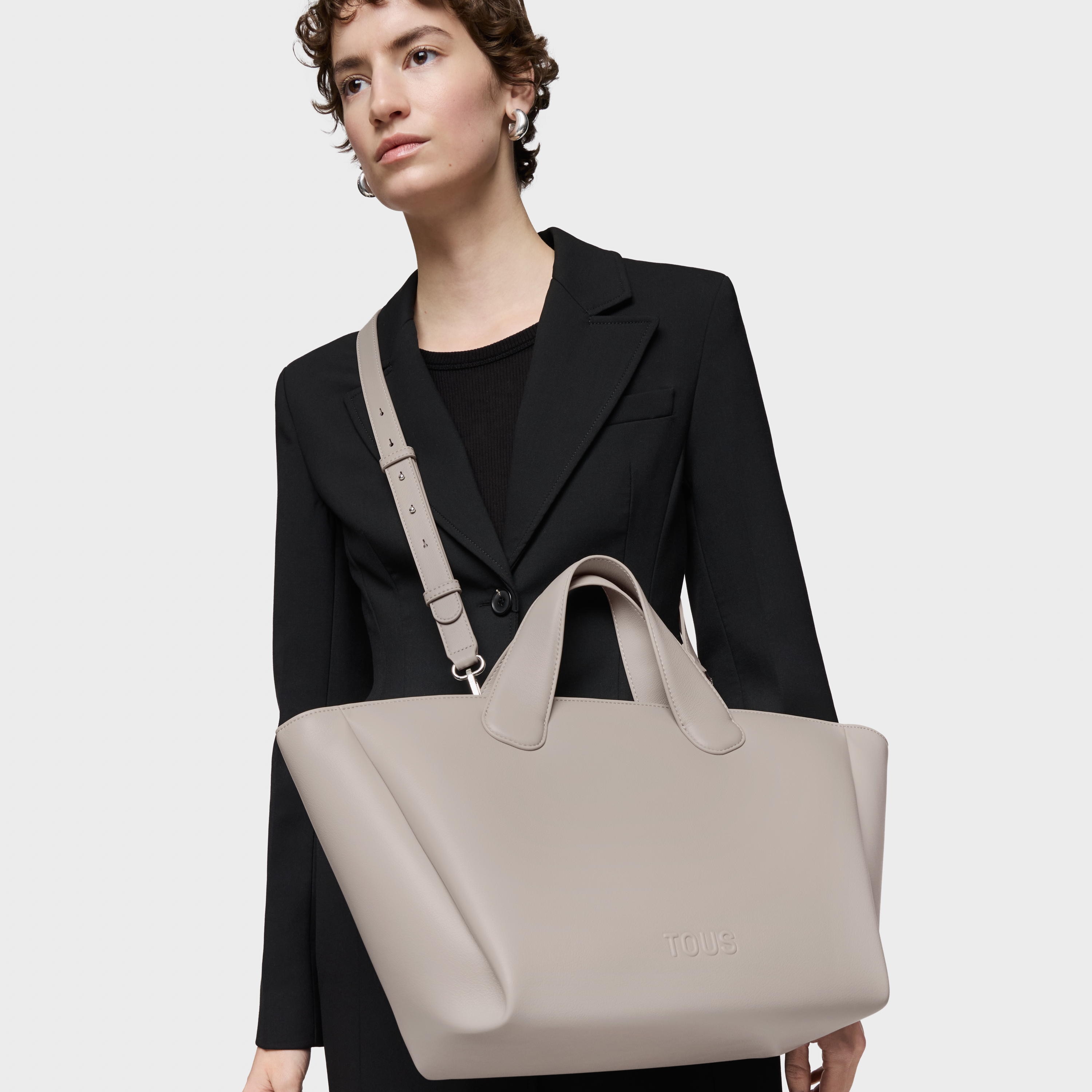 Large taupe Tote bag TOUS Bloom