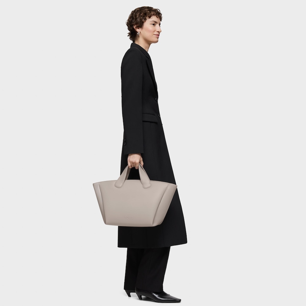 Large taupe Tote bag TOUS Bloom