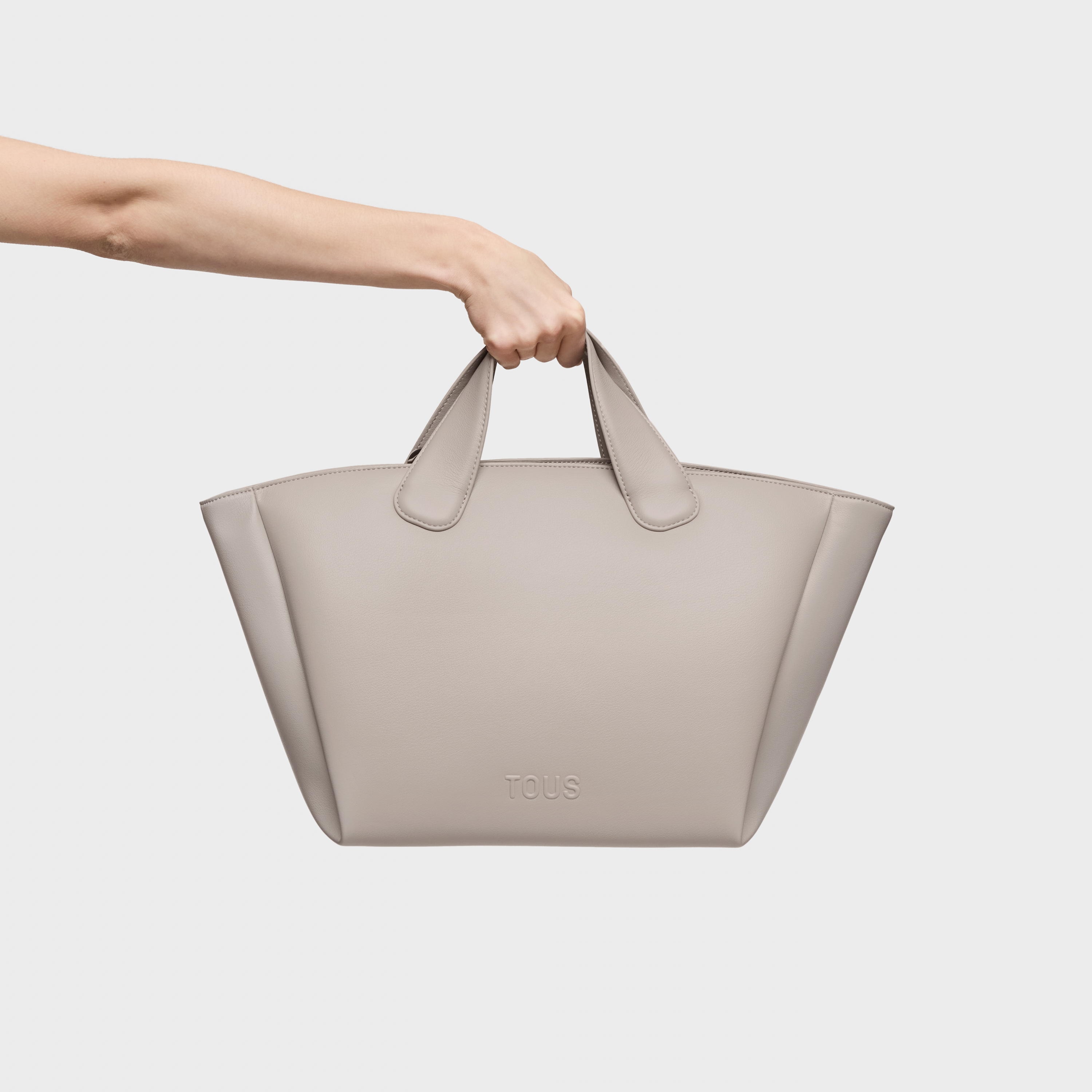 Large taupe Tote bag TOUS Bloom