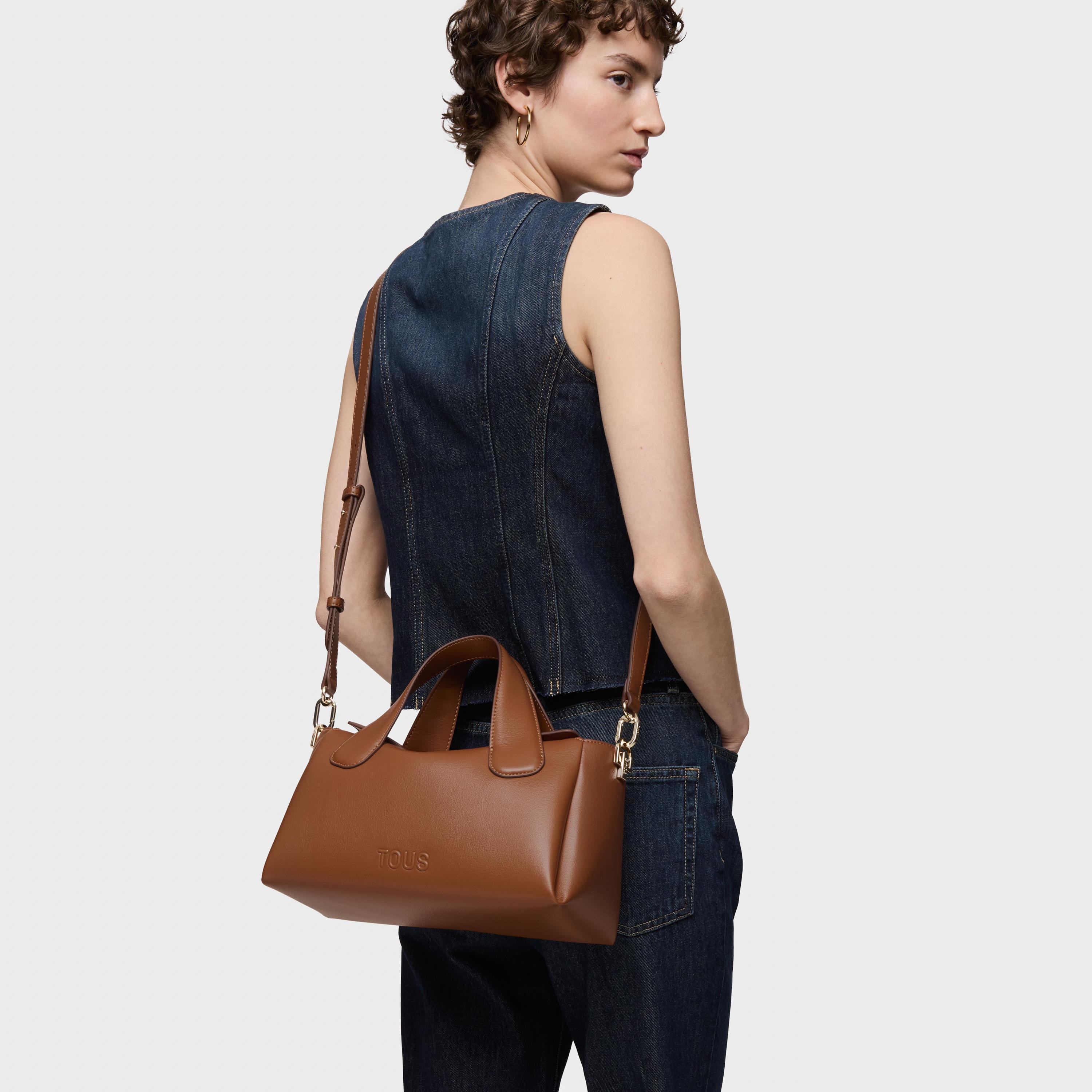 Medium camel City bag TOUS Bloom