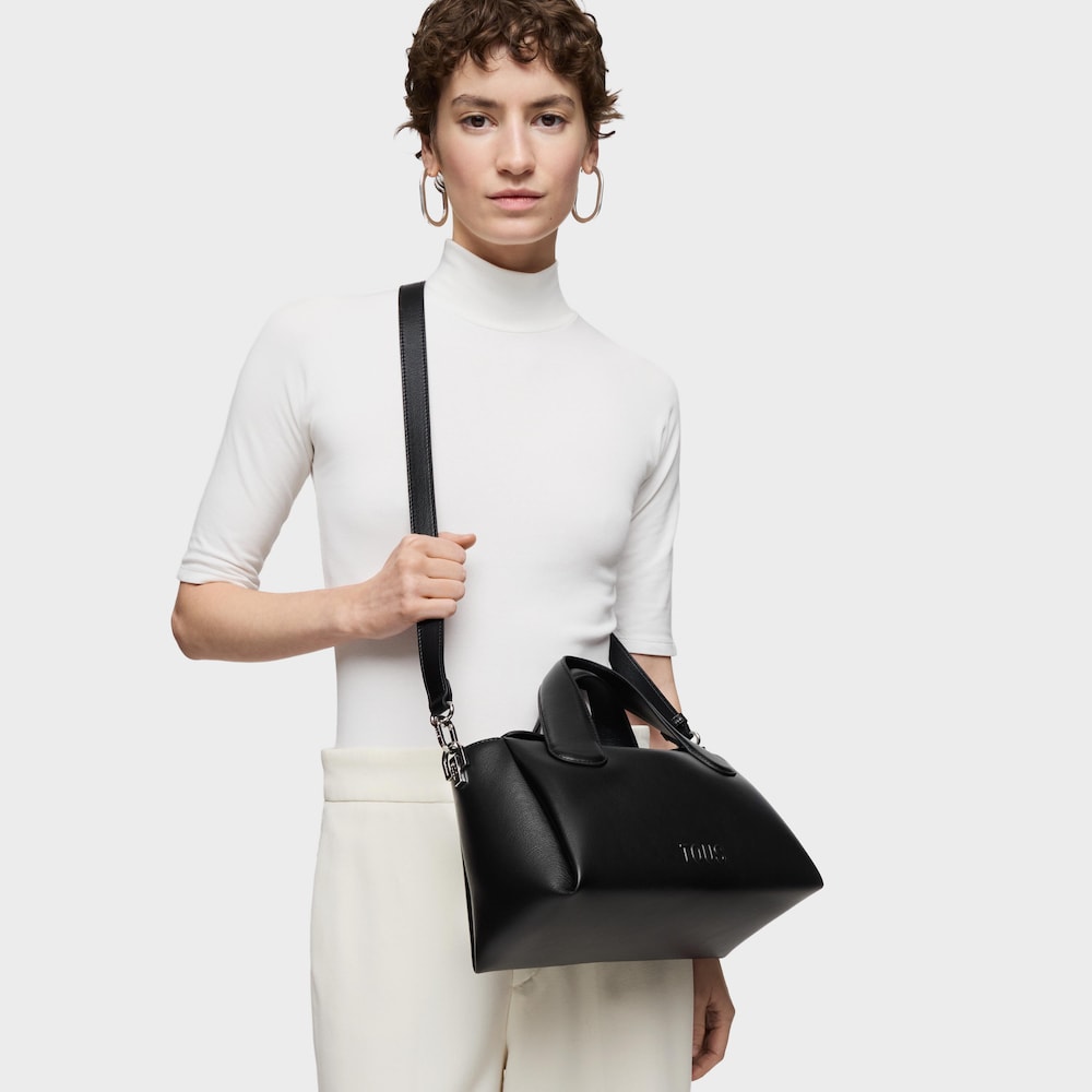 Medium black City bag TOUS Bloom image number 4