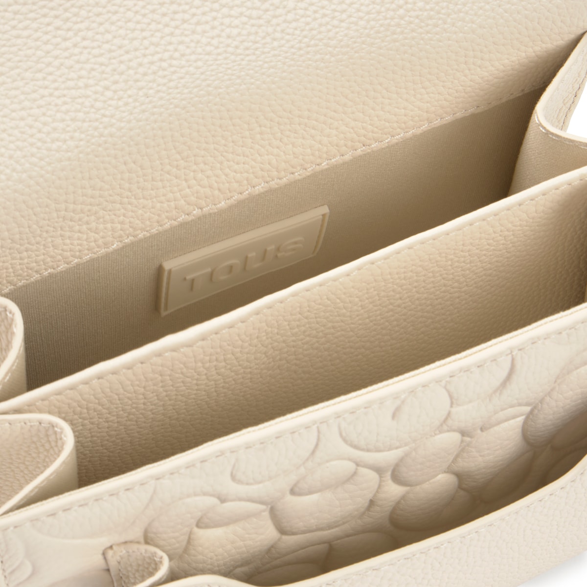Small beige leather Crossbody bag Audree TOUS Greta