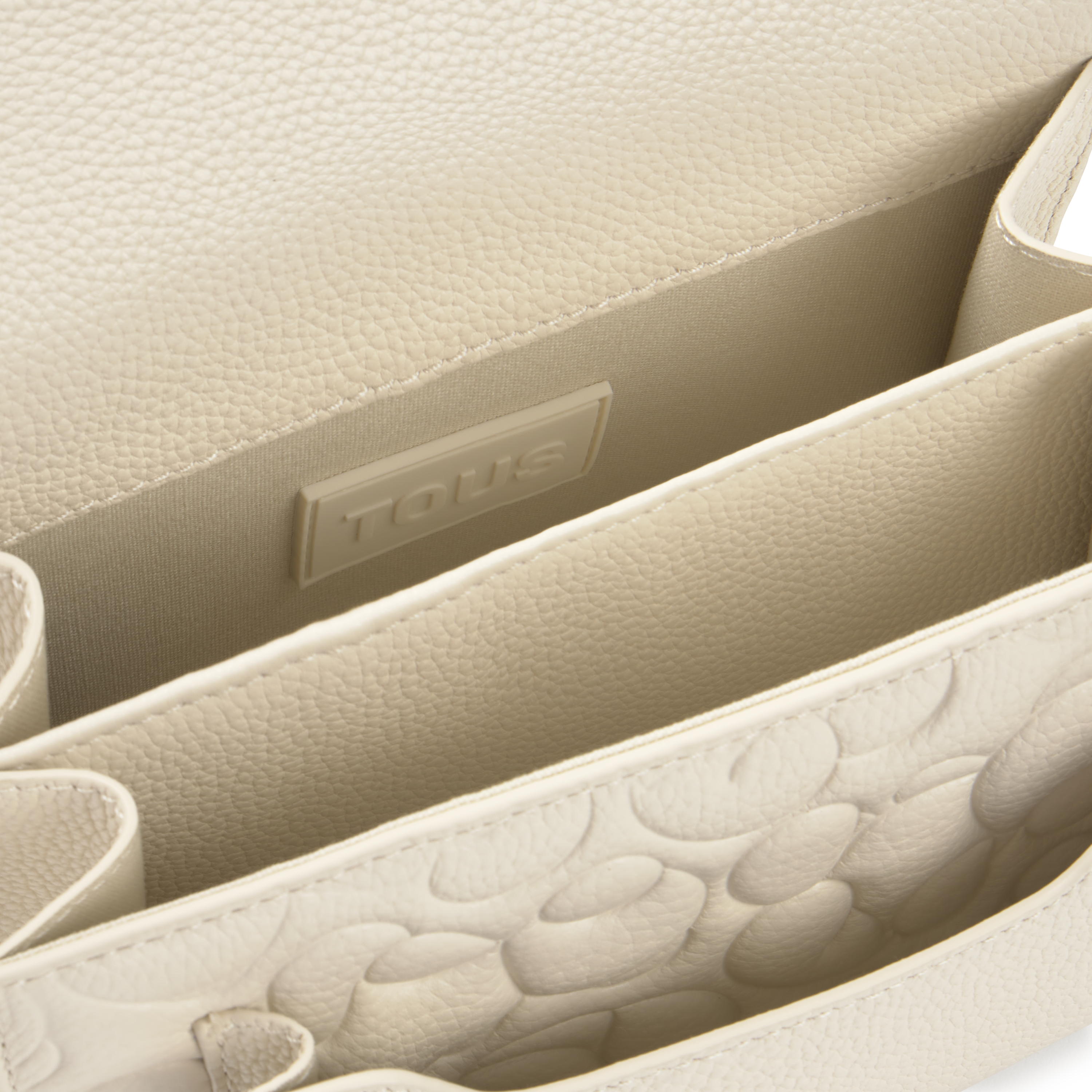 Small beige leather Crossbody bag Audree TOUS Greta
