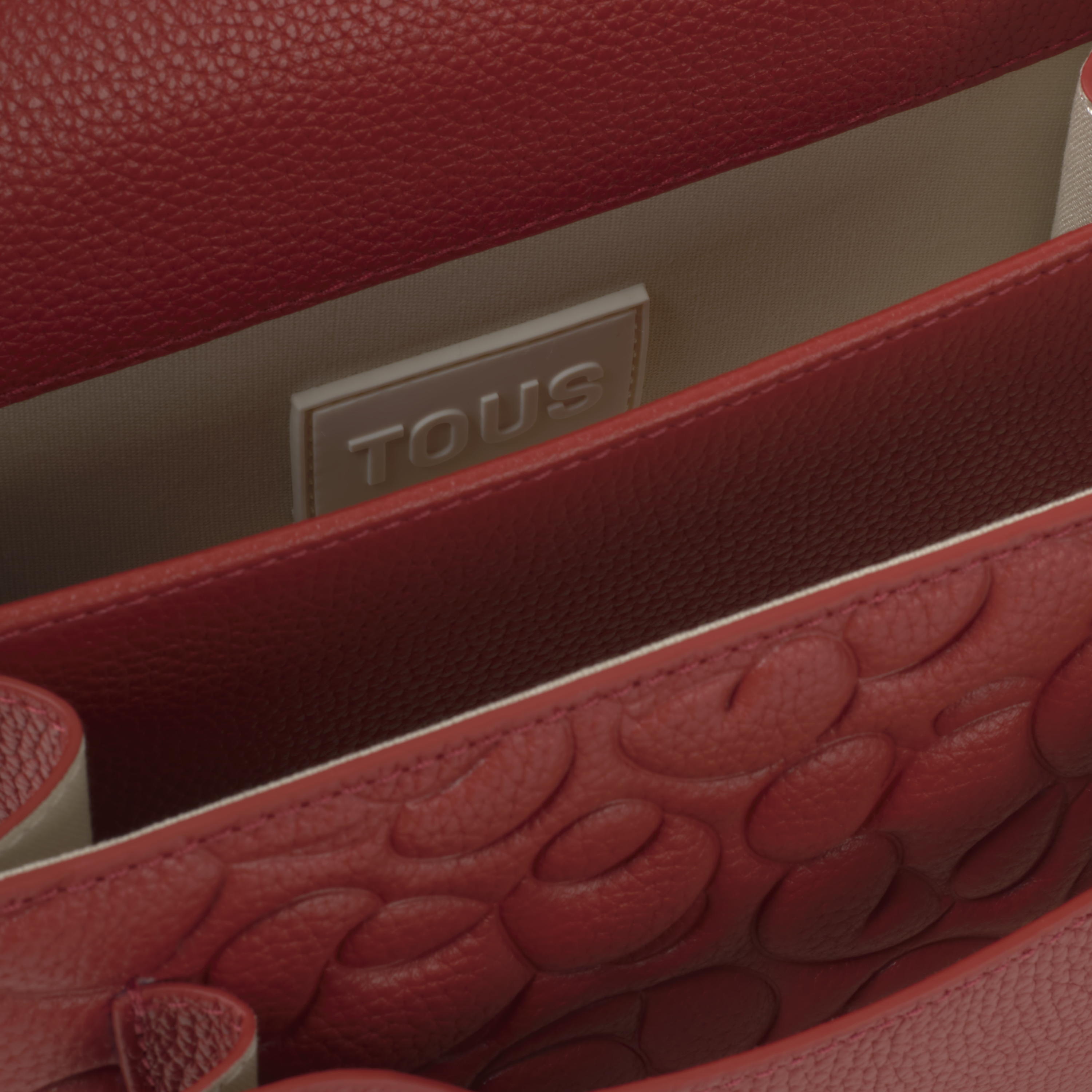 Small red leather Crossbody bag Audree TOUS Greta