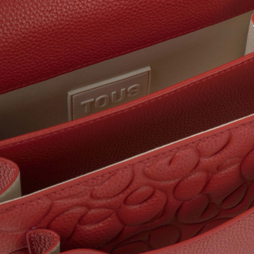 Mała czerwona sk&oacute;rzana torebka przez ramię TOUS Greta Audree