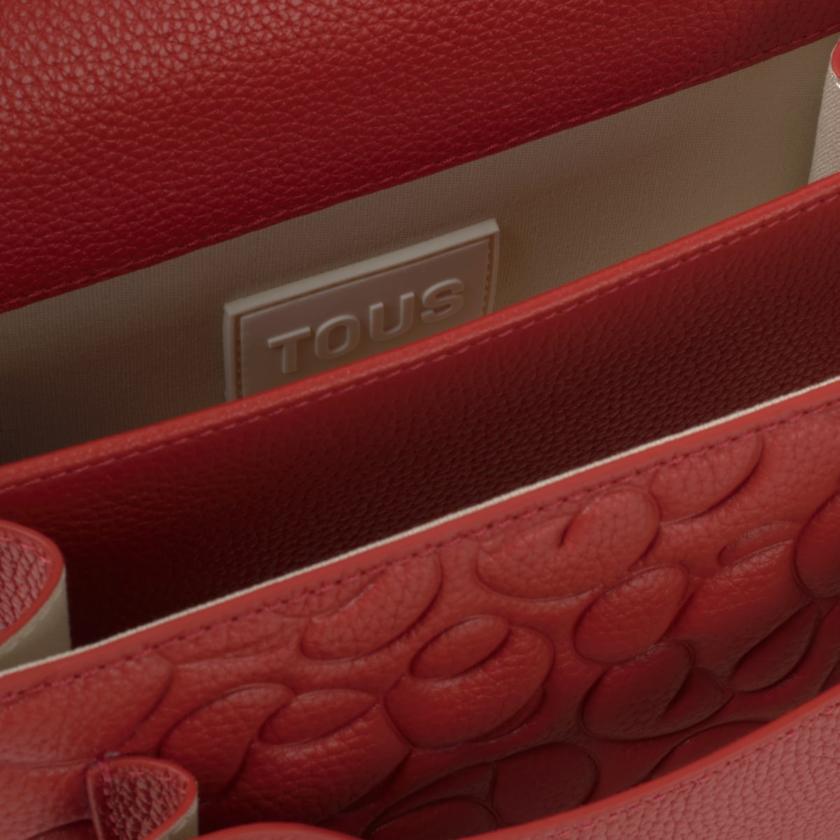 Small red leather Crossbody bag Audree TOUS Greta