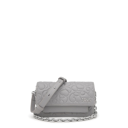Bandolera pequeña de piel gris Audree TOUS Greta