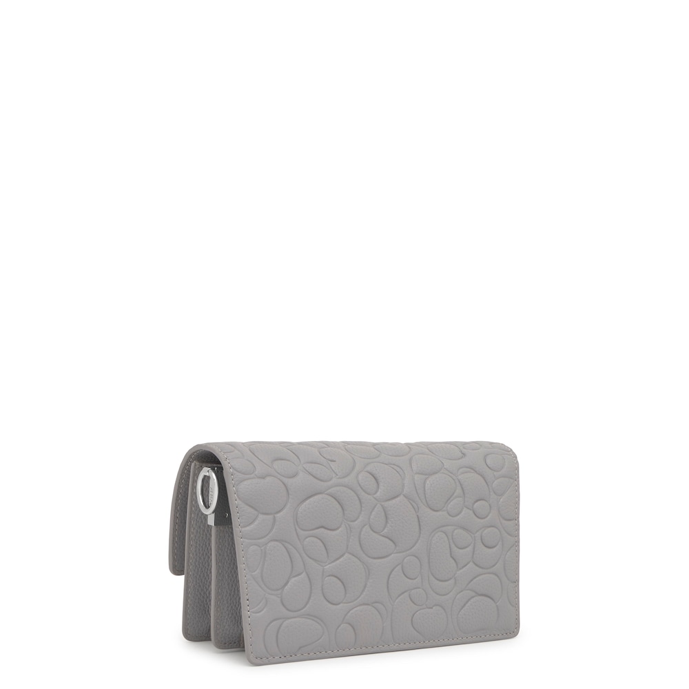 Bandolera pequeña de piel gris Audree TOUS Greta Bandolera pequeña de piel gris Audree TOUS Greta