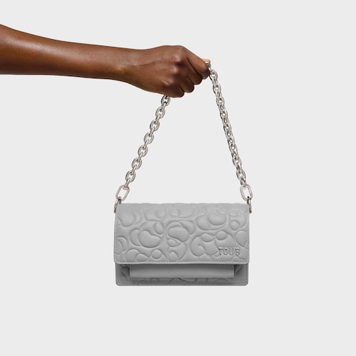 Bandolera pequeña de piel gris Audree TOUS Greta