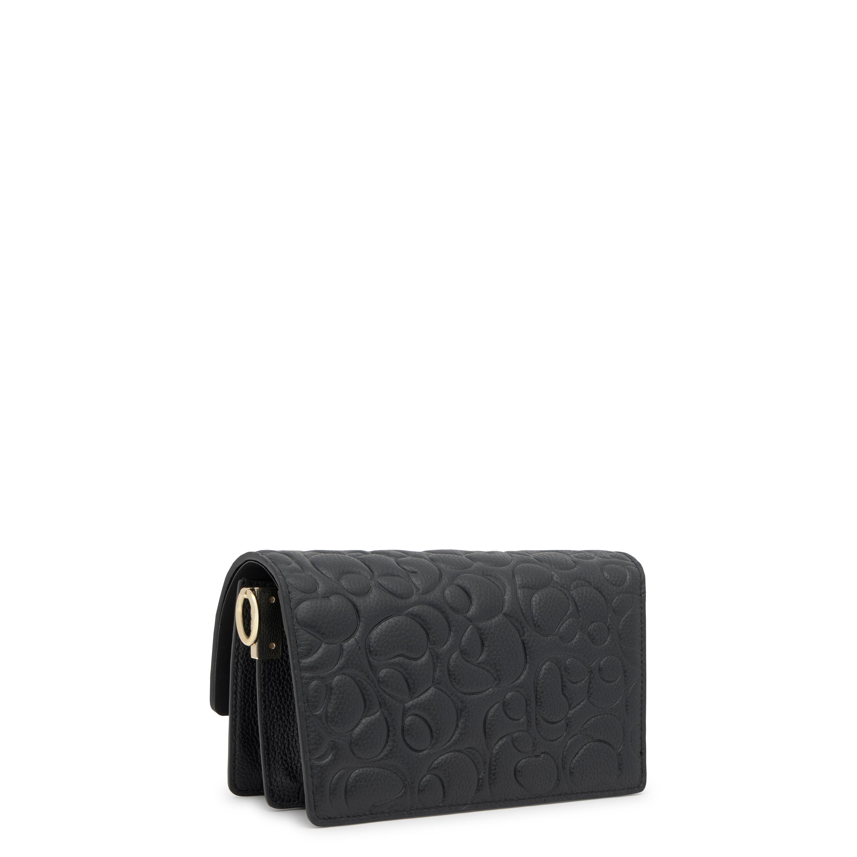 Small black leather Crossbody bag Audree TOUS Greta