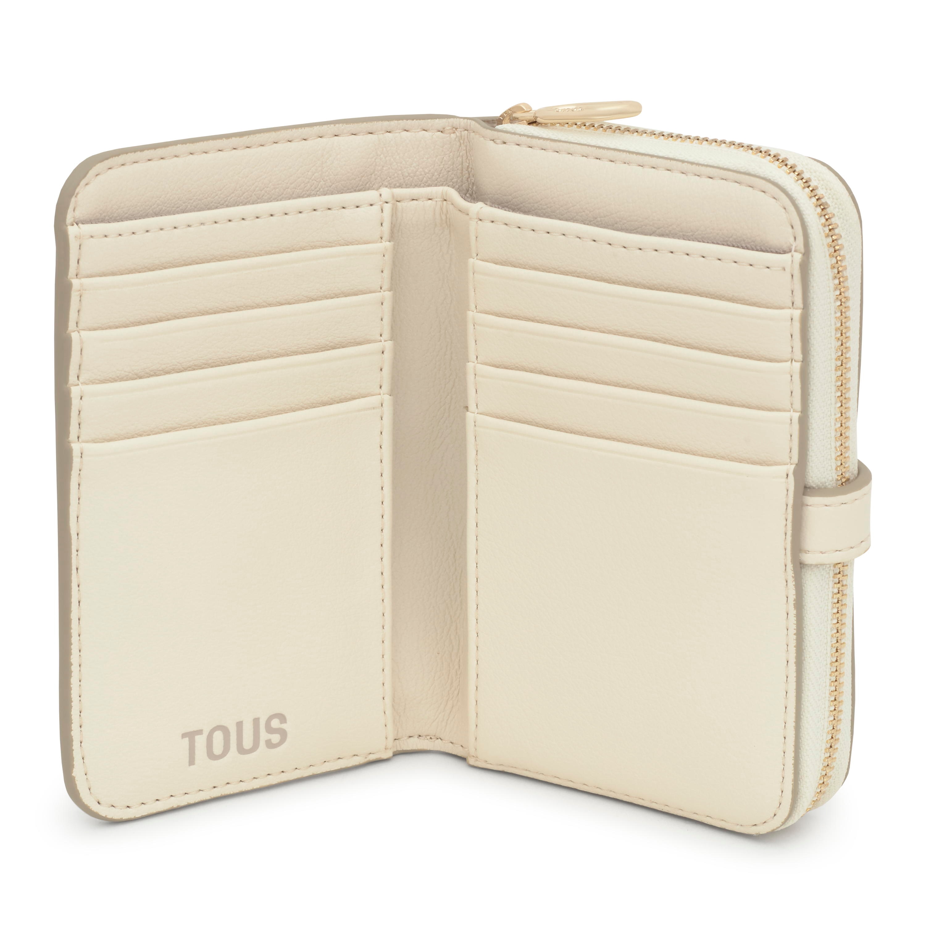 Beige Wallet TOUS Buckles Silhouette