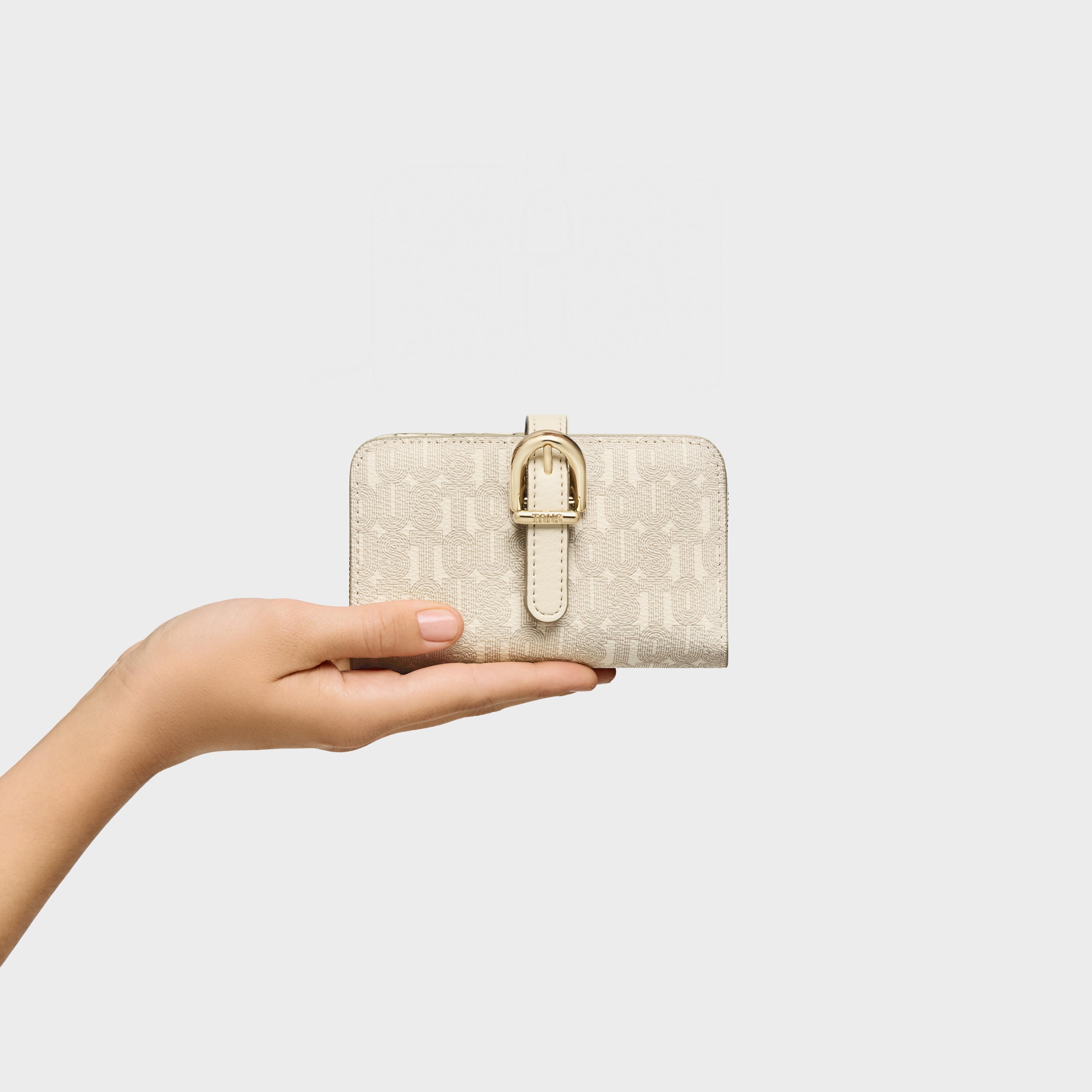 Beige Wallet TOUS Buckles Silhouette