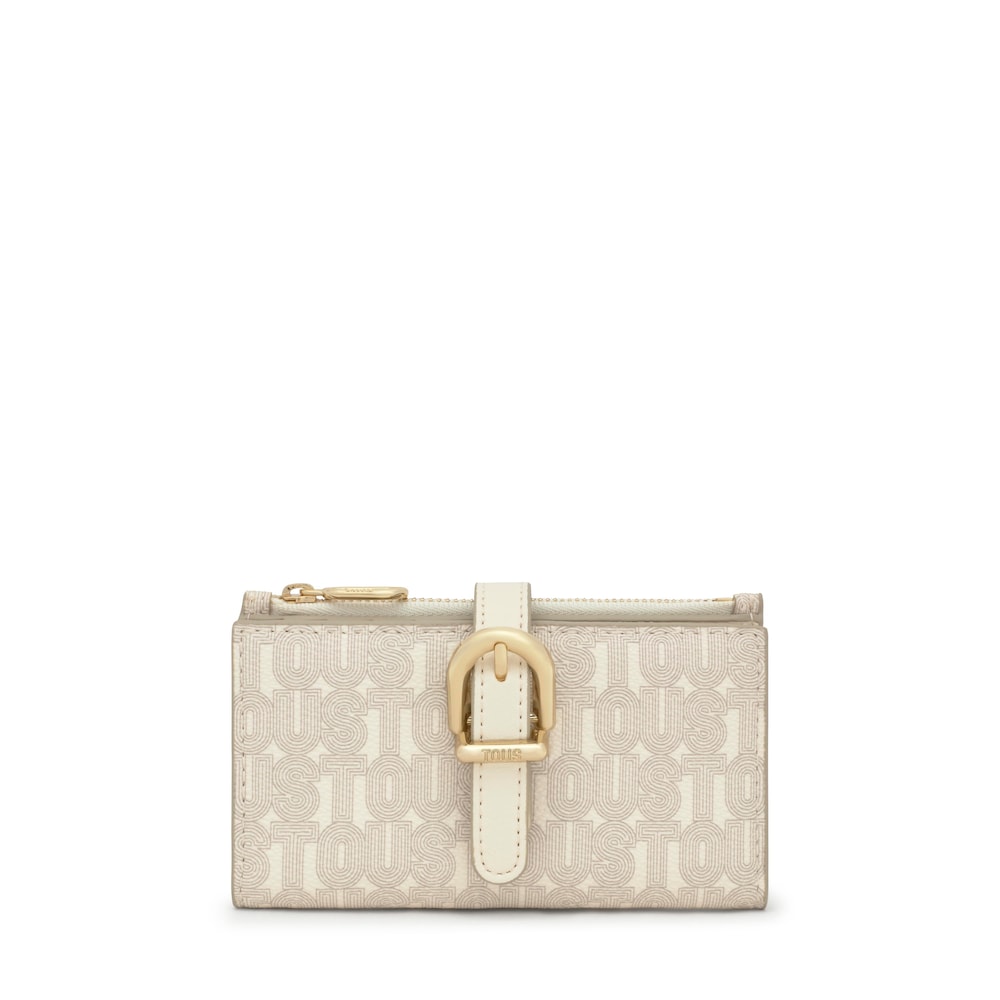 Beige Wallet TOUS Buckles Silhouette