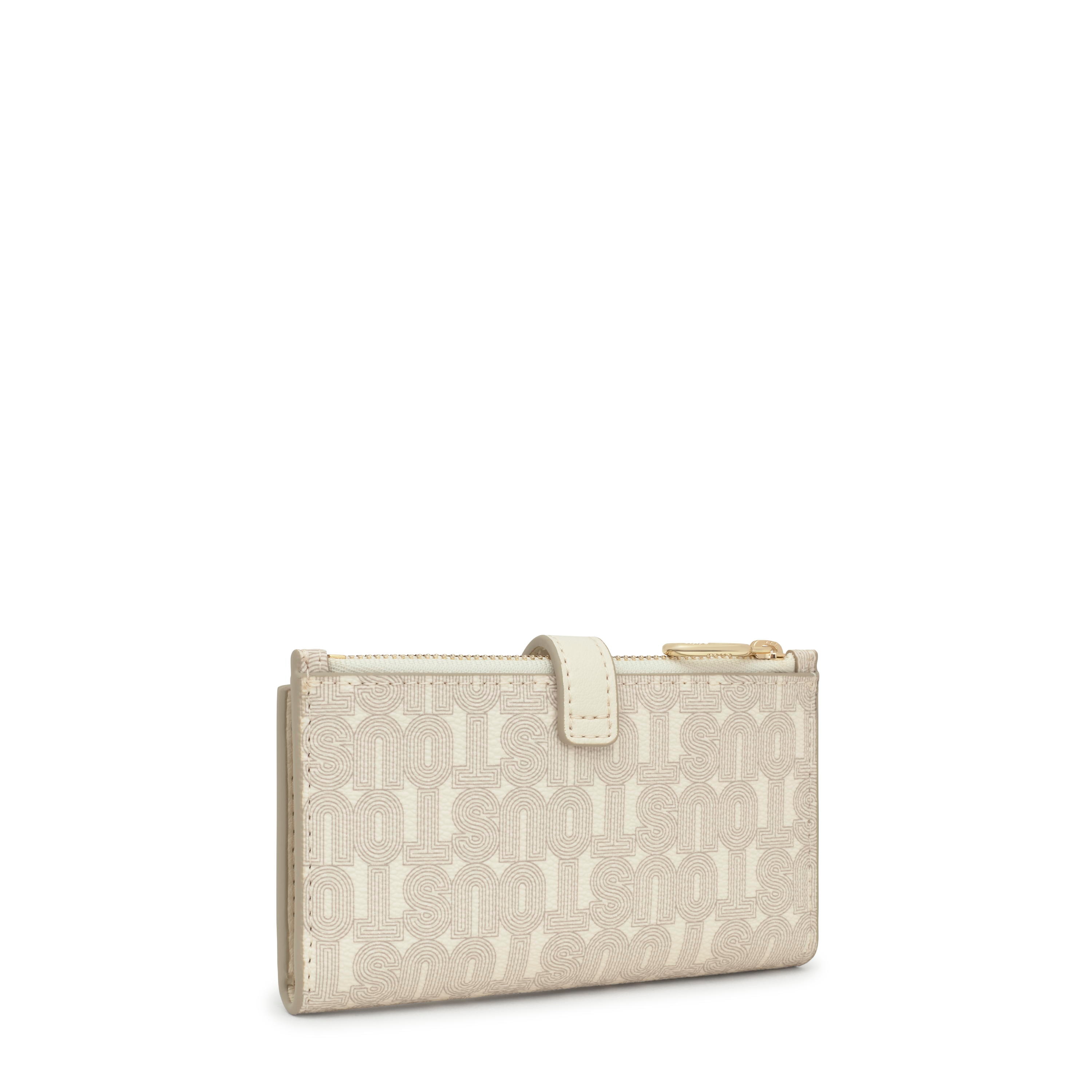 Beige Wallet TOUS Buckles Silhouette