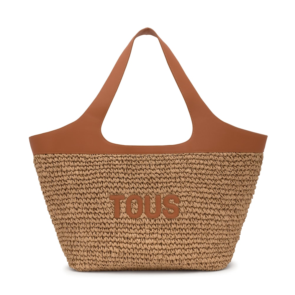 Large camel Tote bag TOUS Lirio Rafia image number 0