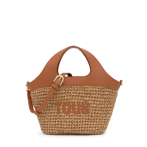 Medium camel Tote bag TOUS&nbsp;Lirio Rafia