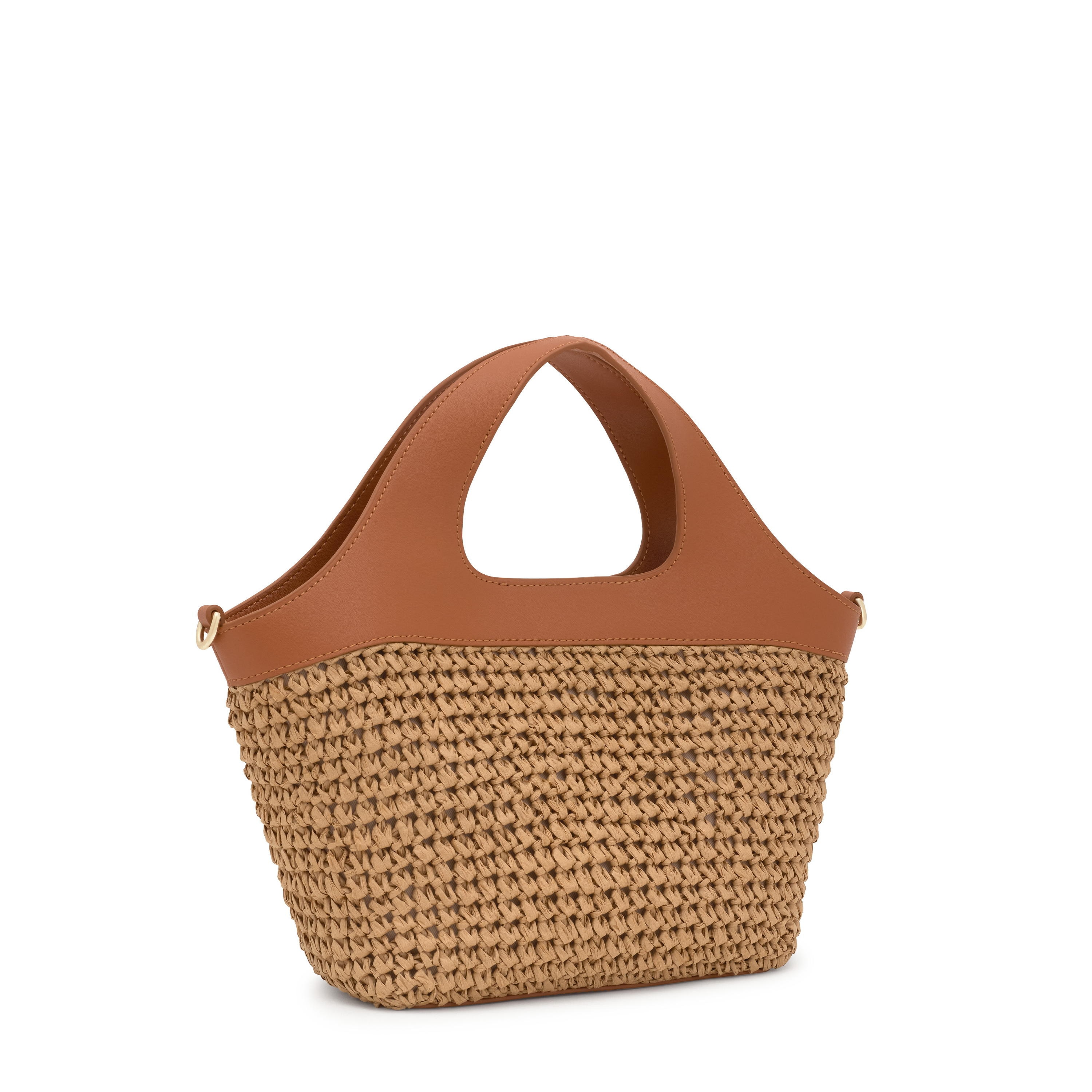 Medium camel Tote bag TOUS Lirio Rafia