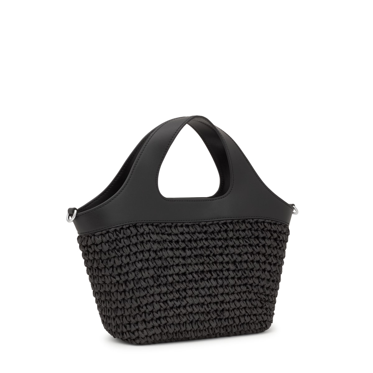 Medium black Tote bag TOUS Lirio Rafia