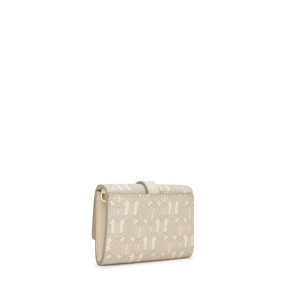 Monedero tarjetero colgante beige TOUS Buckles Silhouette Monedero tarjetero colgante beige TOUS Buckles Silhouette