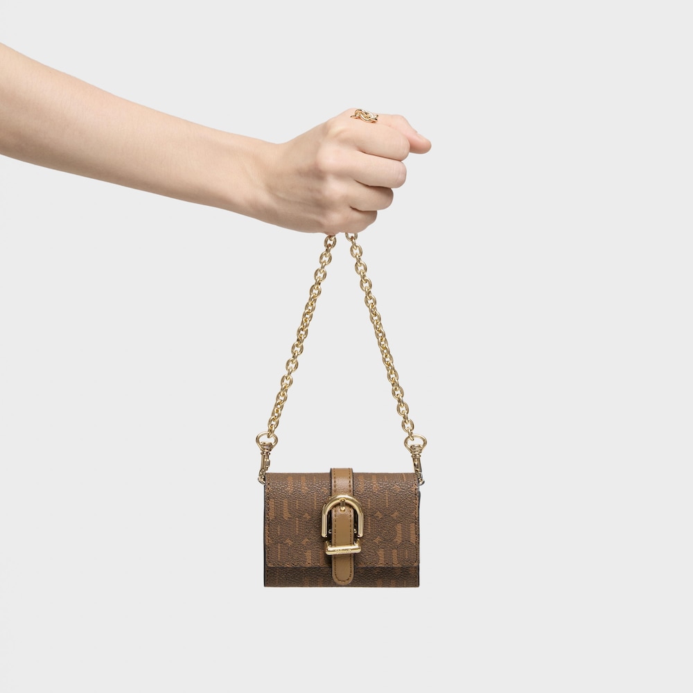 Z&aacute;věsn&eacute; pouzdro na drobn&eacute; a karty TOUS Buckles Silhouette zemit&eacute; barvy