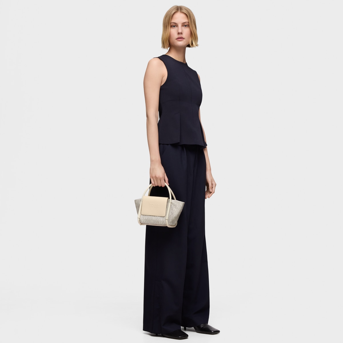 Small beige print Tote bag TOUS Silhouette Soft