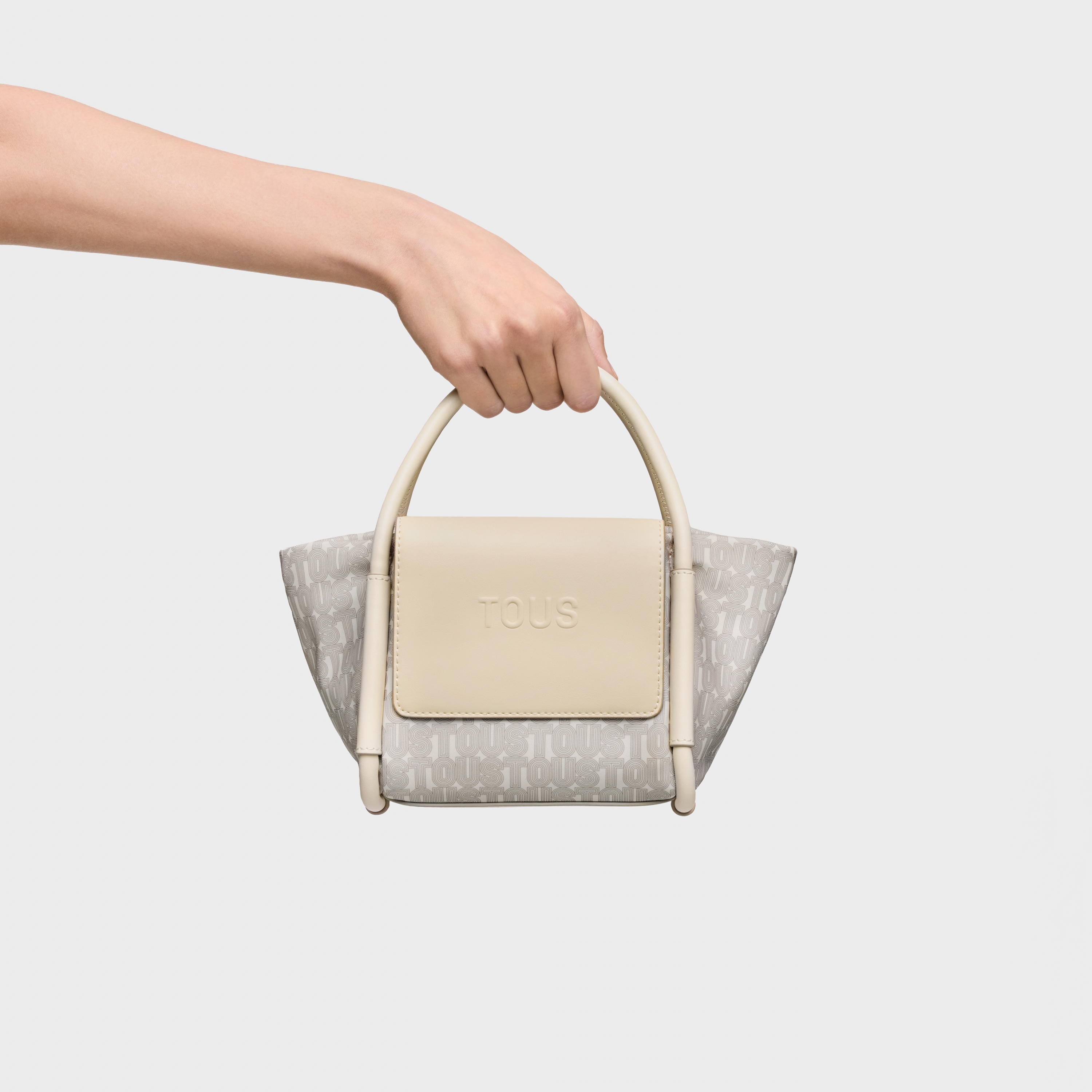 Small beige print Tote bag TOUS Silhouette Soft