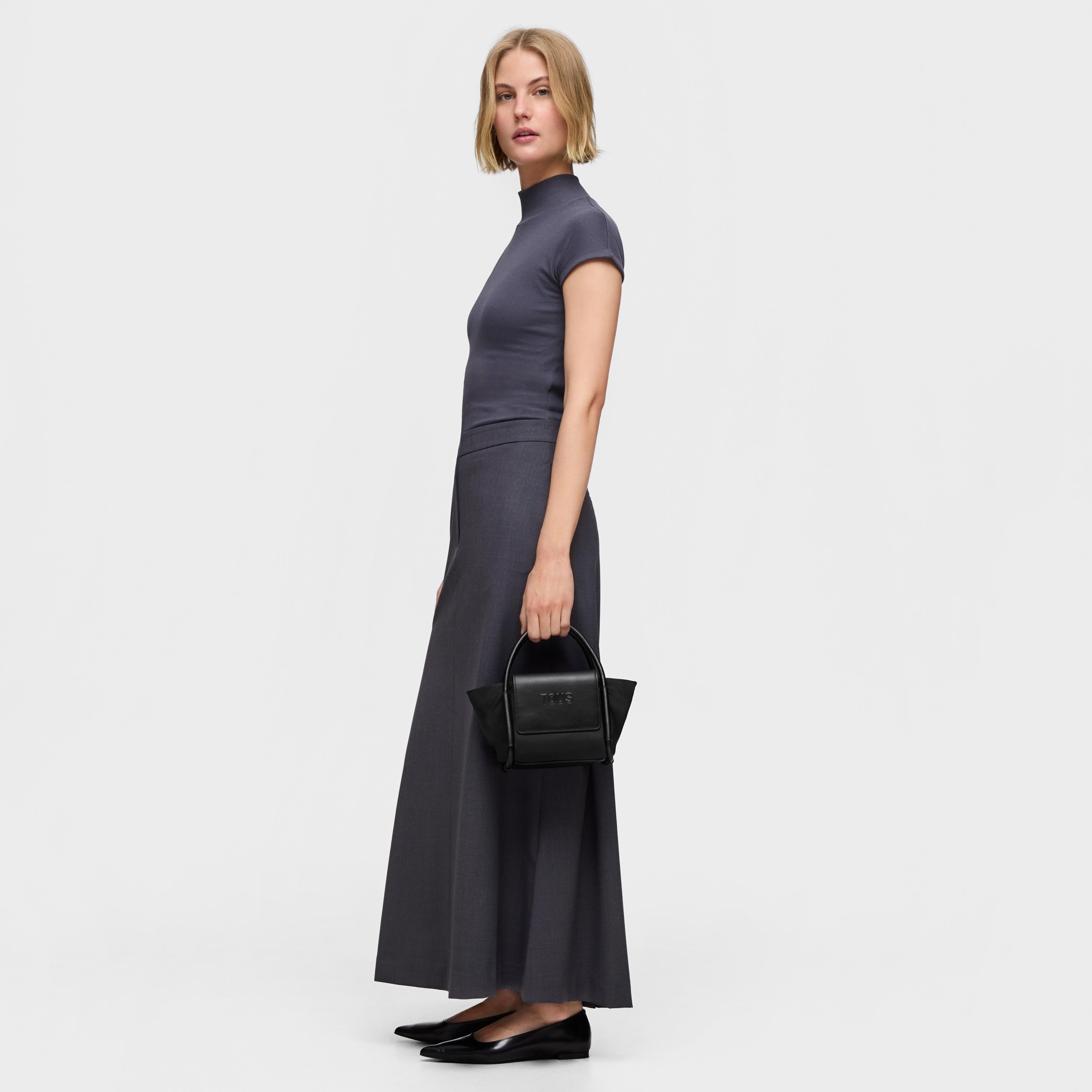 Small black Tote bag TOUS Silhouette Soft