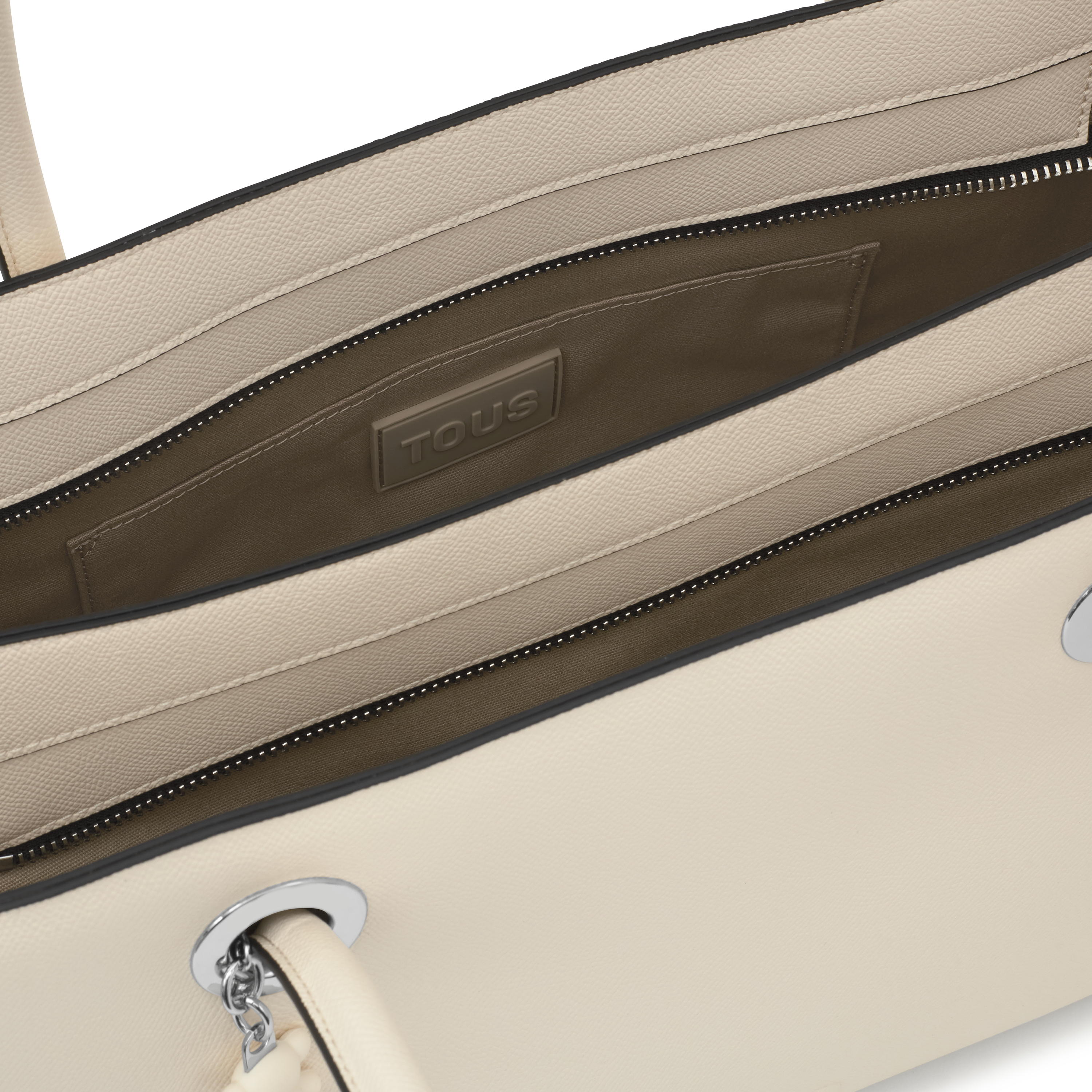 Large beige City bag TOUS Poppy