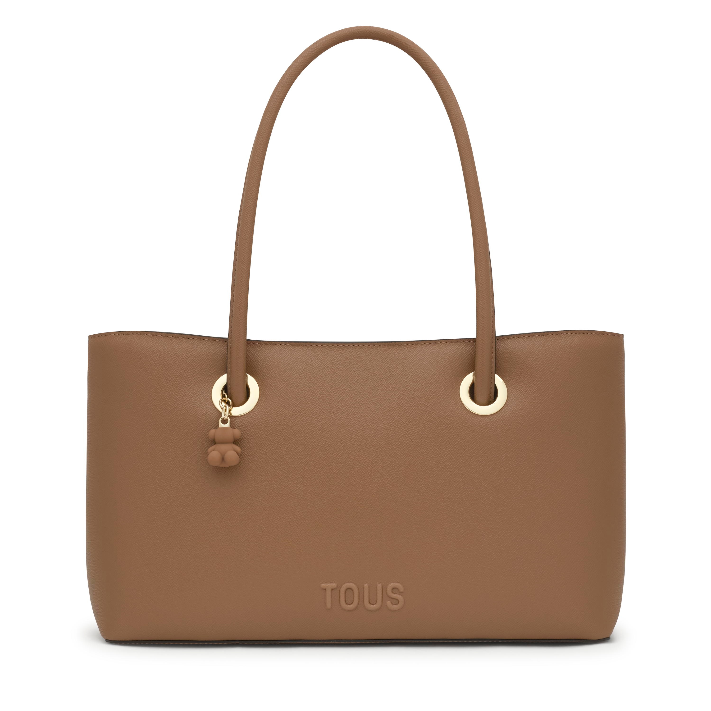 Large earth-colored City bag TOUS Poppy