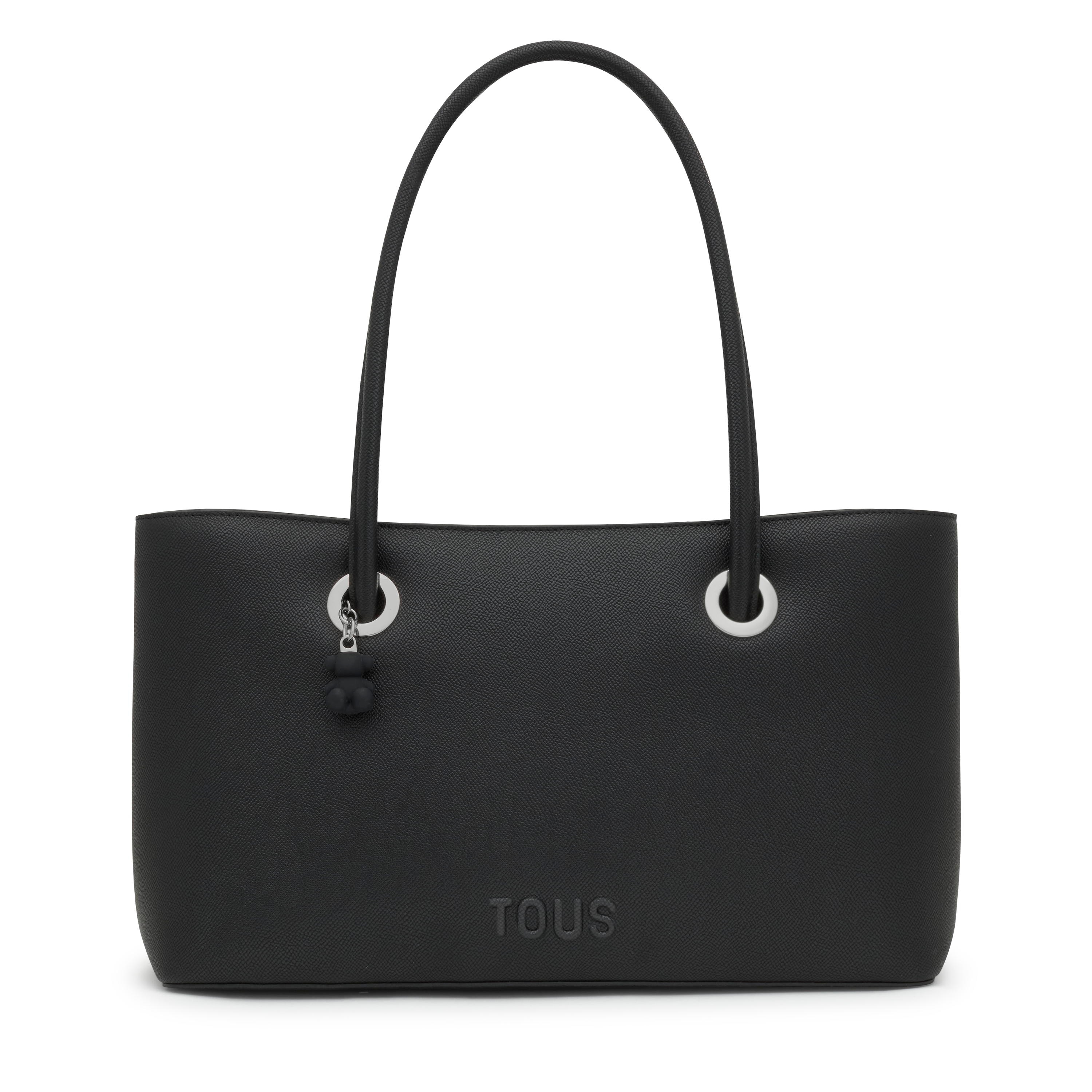 Large black City bag TOUS Poppy