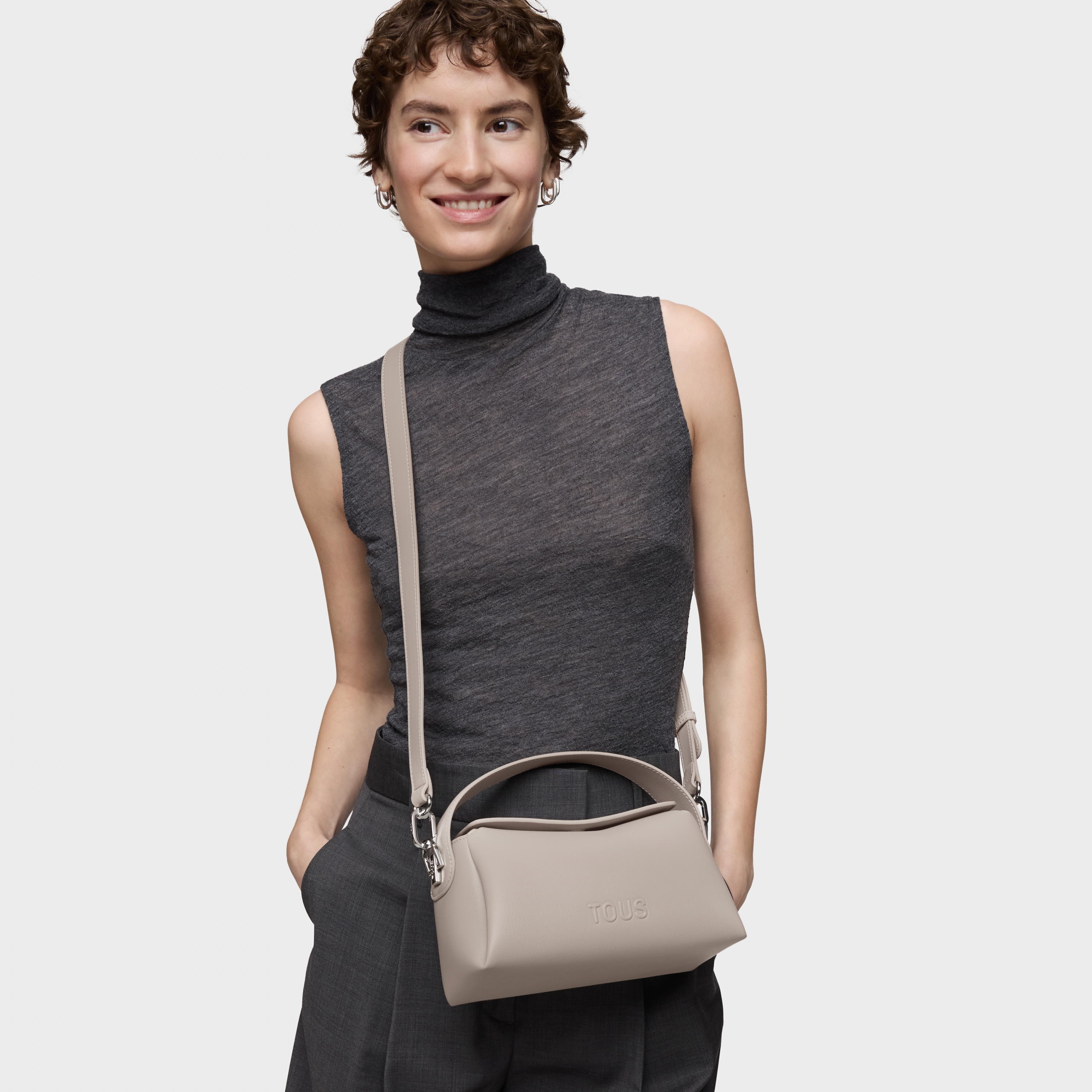 Small taupe Crossbody bag TOUS Bloom
