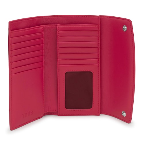 Large fuchsia Pocket Wallet TOUS Bloom