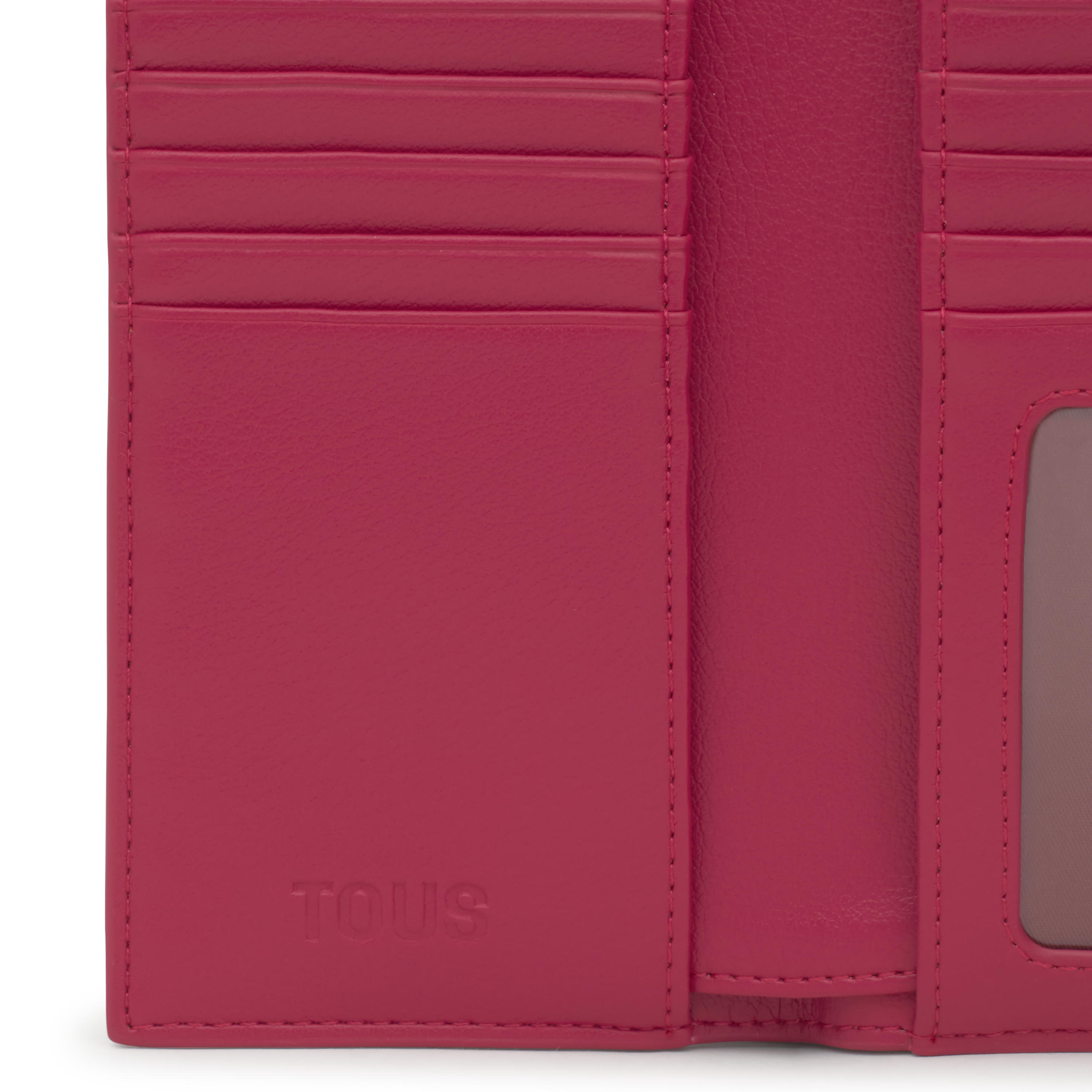 Large fuchsia Pocket Wallet TOUS Bloom