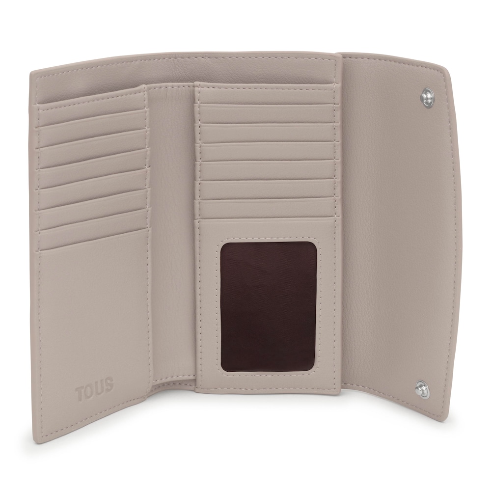 Large taupe Pocket Wallet TOUS Bloom