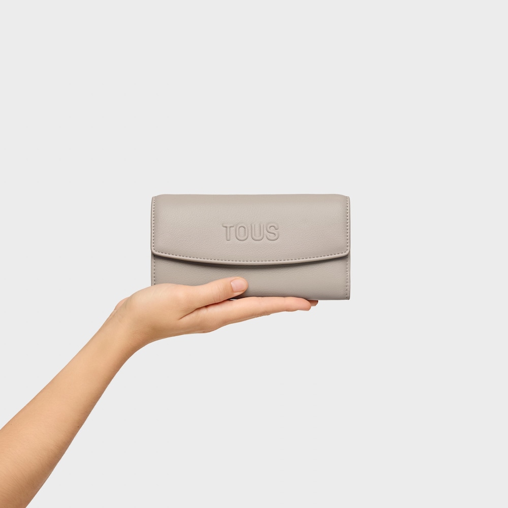 Large taupe Pocket Wallet TOUS Bloom