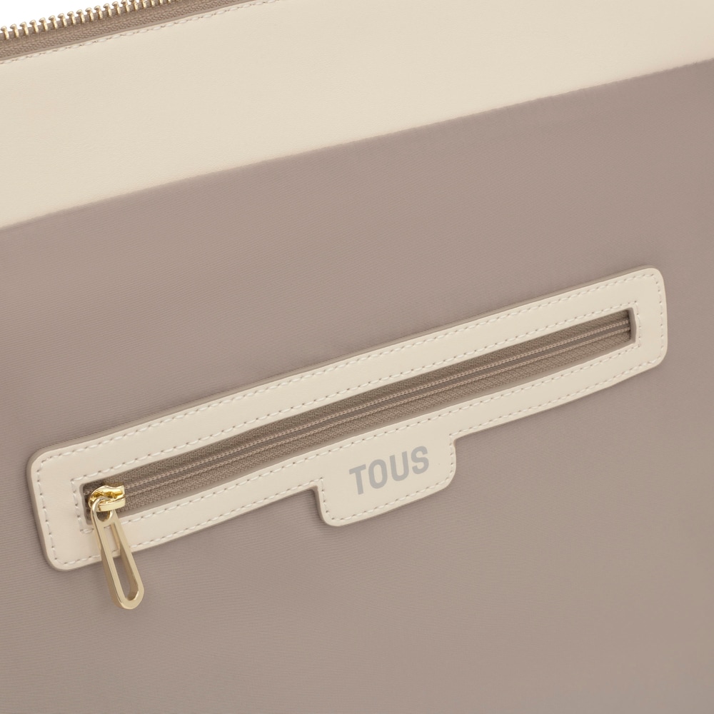 Large beige Tote bag TOUS Silhouette Soft image number 2