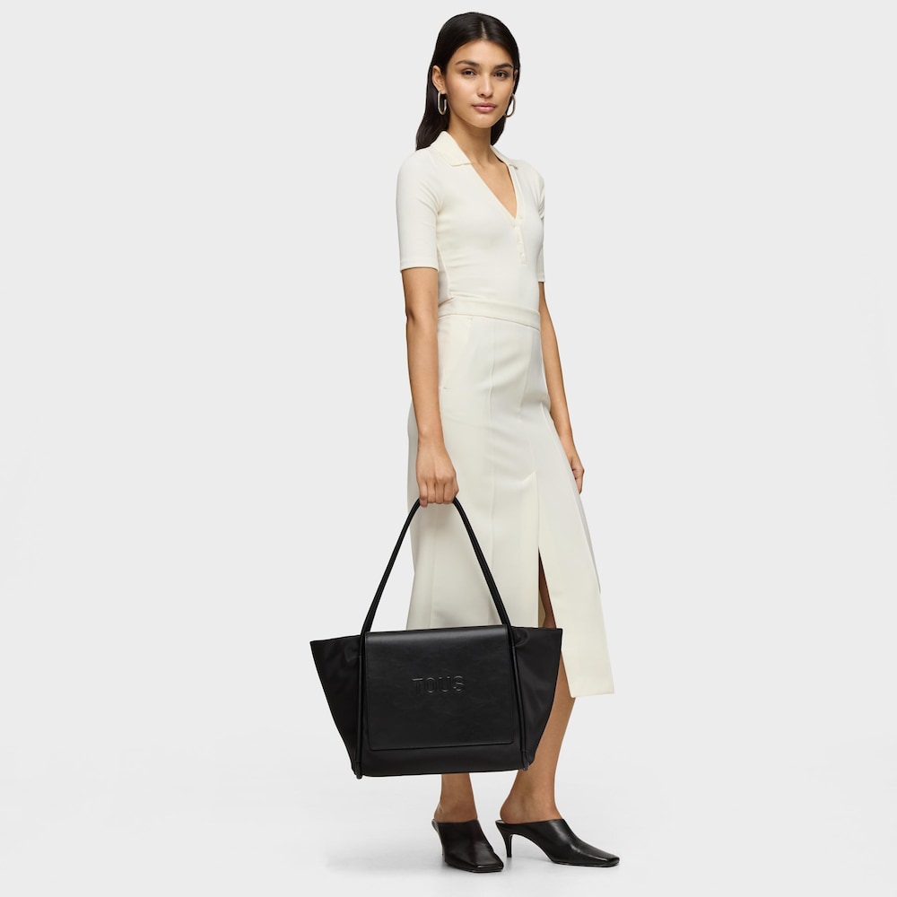 Large black Tote bag TOUS Silhouette Soft image number 4