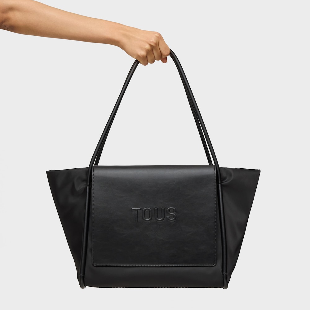 Large black Tote bag TOUS Silhouette Soft image number 5