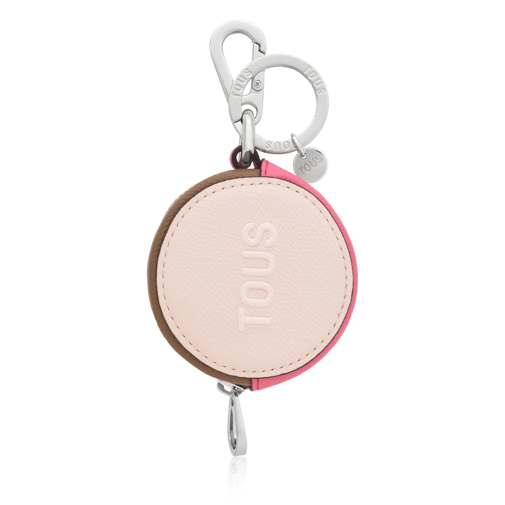 Pink change purse Key ring Mirror