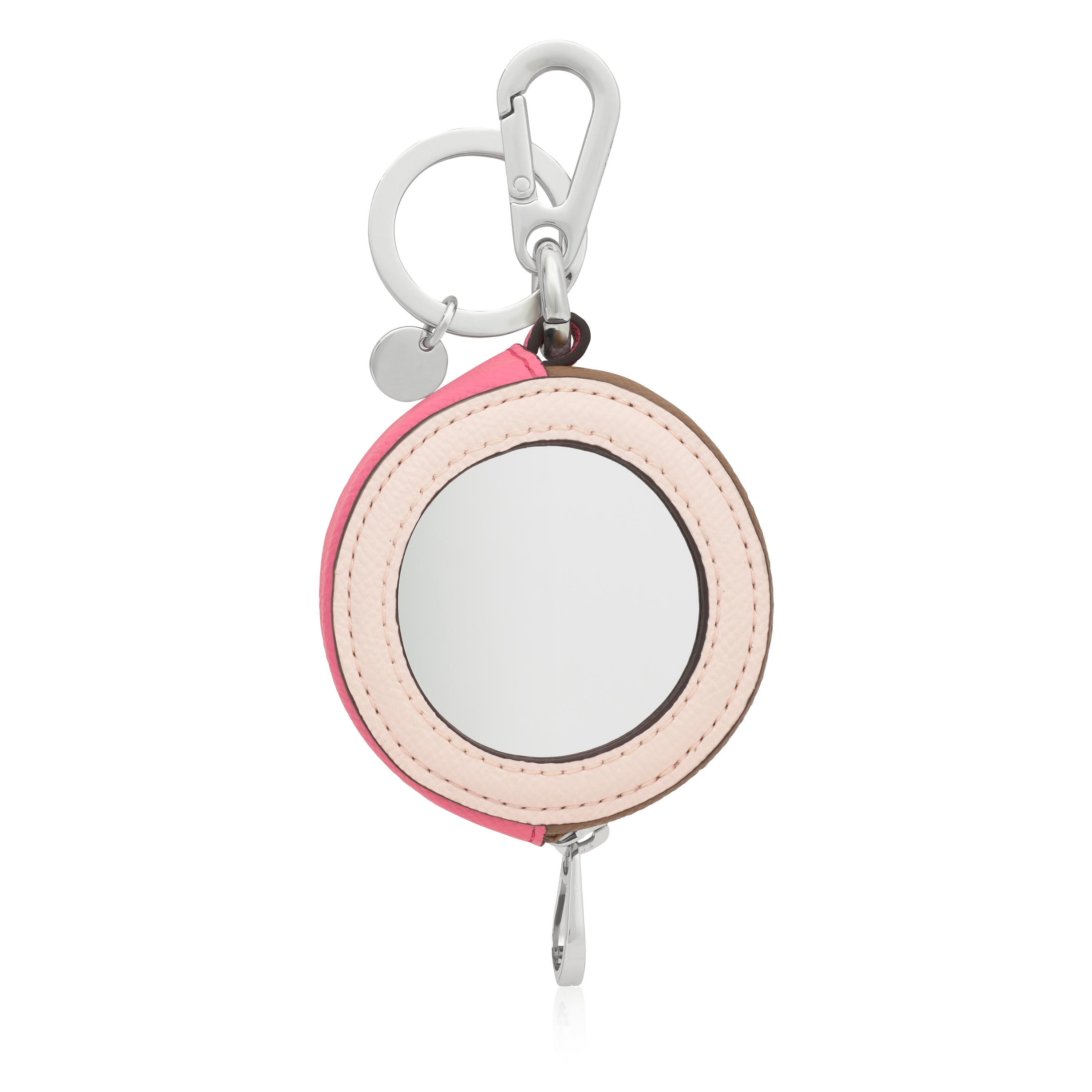 Pink change purse Key ring Mirror