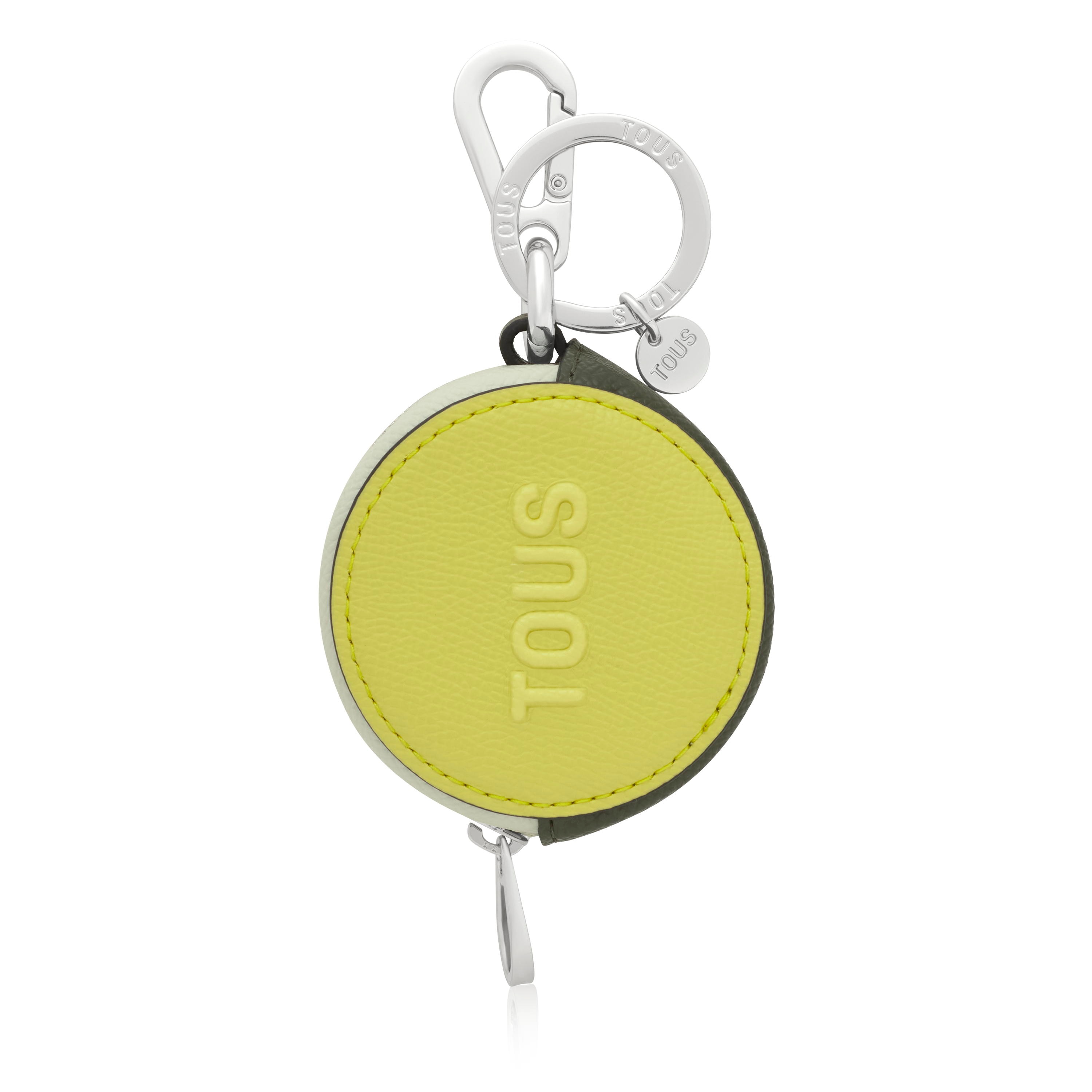 Khaki change purse Key ring Mirror